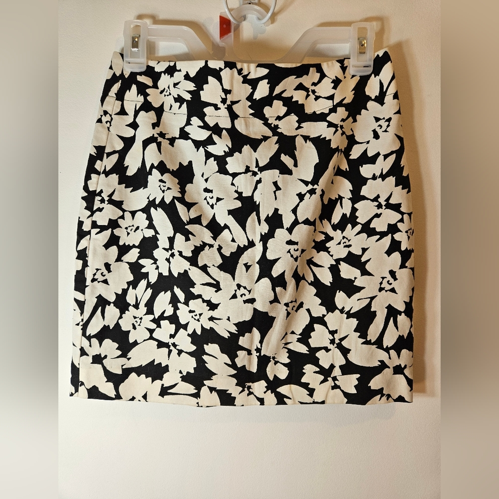Loft Women's Lined Skirt Black & White Size 0 #W-415